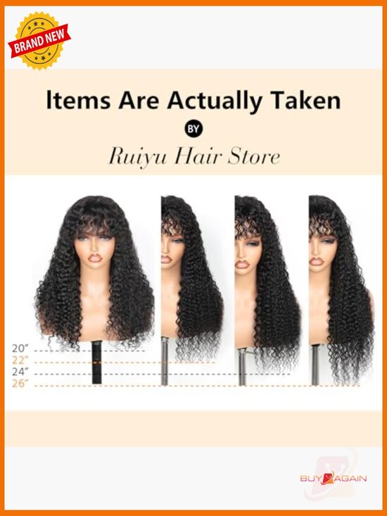Ombre Highlight Curly Wig with Bangs HD Lace Glueless Water Wave 24 Inch
